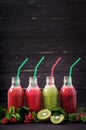 Fresh healthy smoothies from different berries Royalty Free Stock Photo