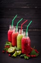 Fresh healthy smoothies from different berries Royalty Free Stock Photo