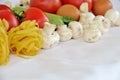 Fresh healthy vegetables on white background