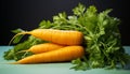 Fresh, healthy vegetables on a wooden table, nature bounty generated by AI Royalty Free Stock Photo