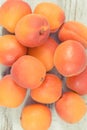 Fresh heap of peach. Healthy dessert as source minerals and vitamins Royalty Free Stock Photo