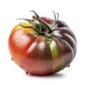 Fresh heirloom tomato isolated on a white background Royalty Free Stock Photo