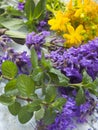 Fresh herbs on the table