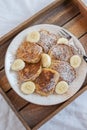 Home made banana pancakes Royalty Free Stock Photo