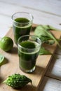 Fresh home made vegetable smoothie in a glass Royalty Free Stock Photo