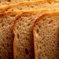 Fresh homebaked artisan sourdough bread. Texture of sliced loaf of bread close up. Bread background Royalty Free Stock Photo