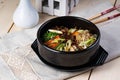 Fresh homemade authentic Korean bibimbap Royalty Free Stock Photo