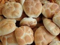 Fresh homemade baked bread in abundance