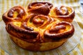 Fresh homemade baked sweet brioche cake, French cuisine