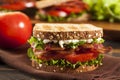 Fresh Homemade BLT Sandwich Royalty Free Stock Photo