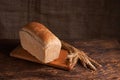 Fresh homemade bread. Crisp. Bread at leaven. Unleavened bread. dietary bread Royalty Free Stock Photo