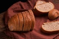 Fresh homemade bread. Crisp. Bread at leaven. Unleavened bread. dietary bread Royalty Free Stock Photo