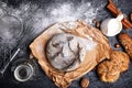 Fresh homemade bread and crispy baking Royalty Free Stock Photo