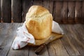 Fresh homemade bread on cutting board Royalty Free Stock Photo