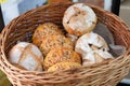 Fresh Homemade Bread Loafs In Basket