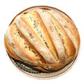 Fresh homemade bread with poppy seeds