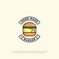 Fresh Homemade Burger logo designs, food and beverages logo cartoon vector