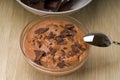 Fresh homemade chocolate mousse Royalty Free Stock Photo