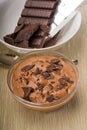 Fresh homemade chocolate mousse Royalty Free Stock Photo