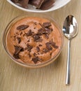 Fresh homemade chocolate mousse Royalty Free Stock Photo