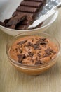 Fresh homemade chocolate mousse Royalty Free Stock Photo