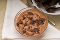 Fresh homemade chocolate mousse Royalty Free Stock Photo