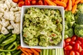 Fresh Homemade Chunky Guacamole Dip Royalty Free Stock Photo