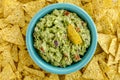 Fresh Homemade Chunky Guacamole Dip Royalty Free Stock Photo