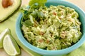 Fresh Homemade Chunky Guacamole Dip Royalty Free Stock Photo