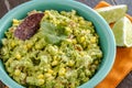 Fresh Homemade Chunky Guacamole Dip Royalty Free Stock Photo