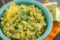 Fresh Homemade Chunky Guacamole Dip Royalty Free Stock Photo