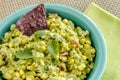 Fresh Homemade Chunky Guacamole Dip Royalty Free Stock Photo