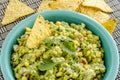 Fresh Homemade Chunky Guacamole Dip Royalty Free Stock Photo