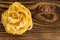 Fresh homemade egg fettuccine Italian pasta Royalty Free Stock Photo