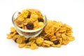 Fresh homemade of honey caramel cornflakes Royalty Free Stock Photo