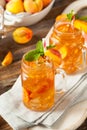 Fresh Homemade Peach Sweet Tea Royalty Free Stock Photo