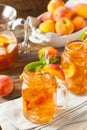 Fresh Homemade Peach Sweet Tea Royalty Free Stock Photo