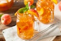 Fresh Homemade Peach Sweet Tea Royalty Free Stock Photo