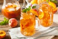 Fresh Homemade Peach Sweet Tea