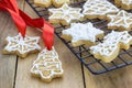 Fresh homemade shortbread cookies