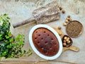 Fresh homemade sourdough bread with seeds and nuts Royalty Free Stock Photo