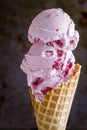 Fresh homemade strawberry ice cream Royalty Free Stock Photo