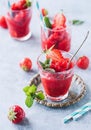 Fresh, homemade Strawberry sherbet Royalty Free Stock Photo