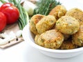 Homemade chickpea Falafel balls