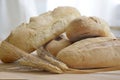 Fresh Homemede Bread with Ears of Wheat Royalty Free Stock Photo