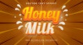 Fresh Honey Milk editable text effect Template Royalty Free Stock Photo