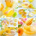 Fresh honey summer flower collage