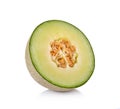 Fresh honeydew Melon on White Background Royalty Free Stock Photo