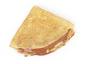 Fresh hot blinis or crepes with chocolate spread Royalty Free Stock Photo