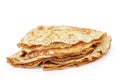 Fresh hot blinis or crepes isolated Royalty Free Stock Photo